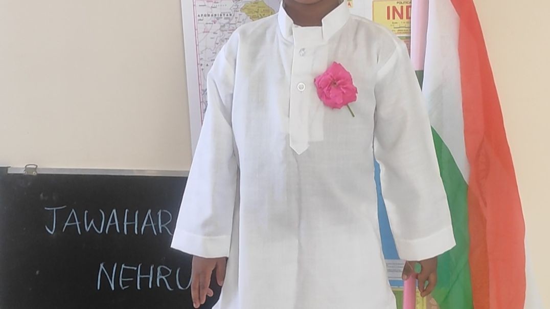 ⁣Fancy dress as Jawaharlal Nehru