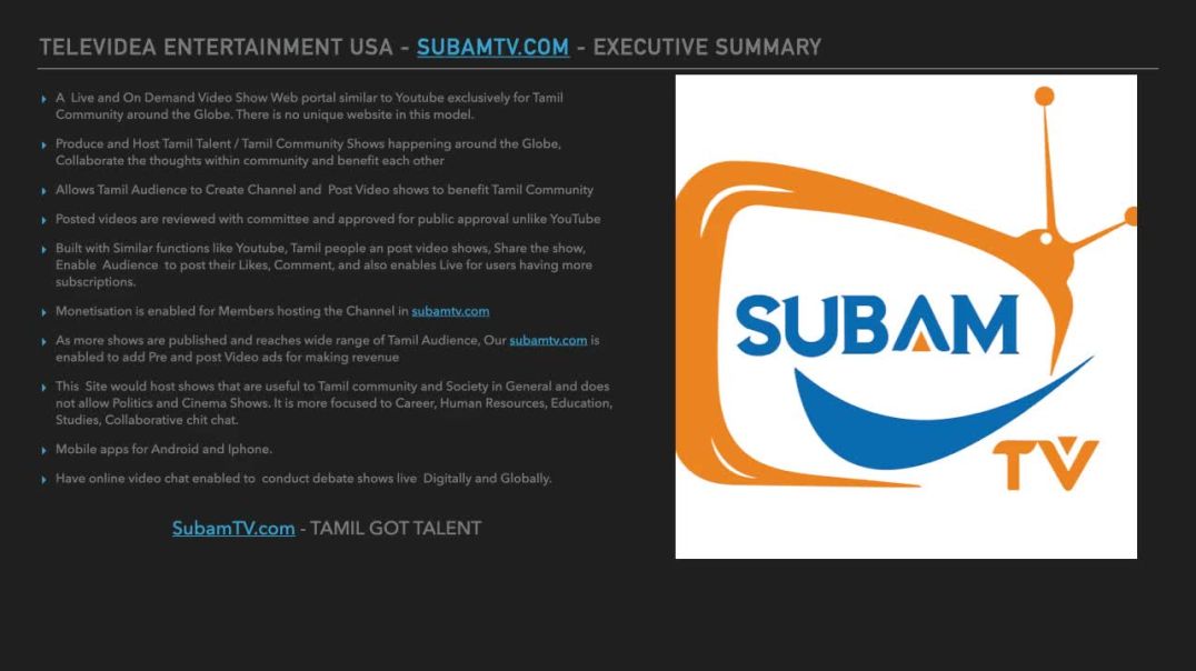 Subamtv Executive Summary