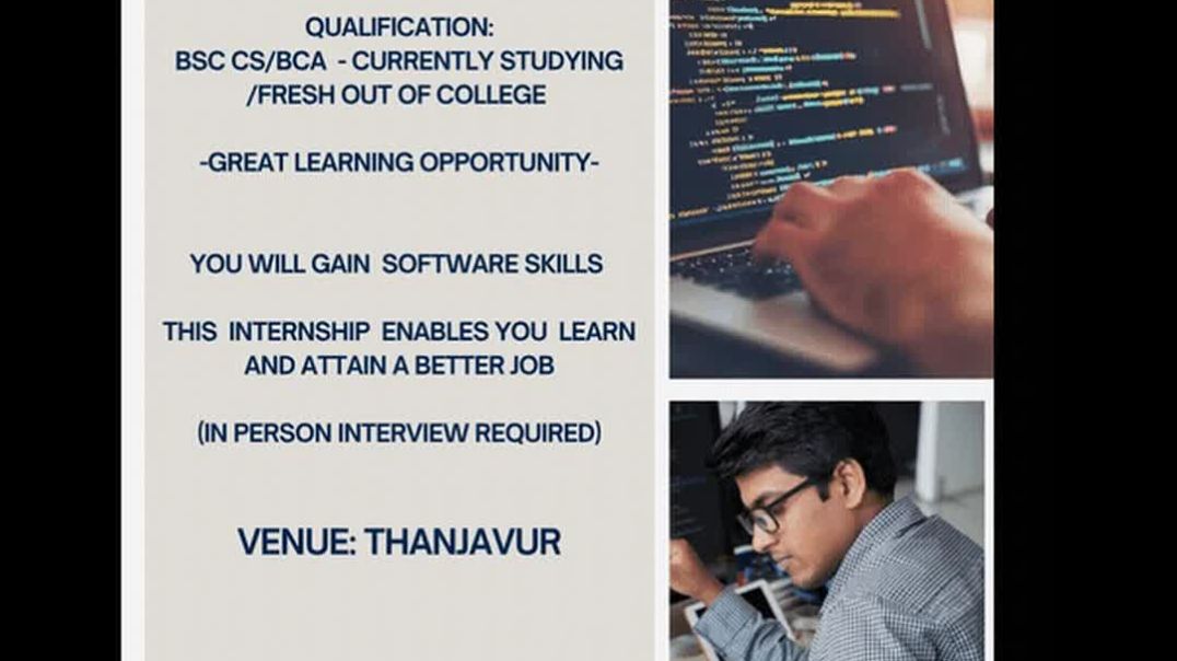 Software Developer - INTERNSHIP - OFFICE AND WORK FROM HOME (HYBRID)